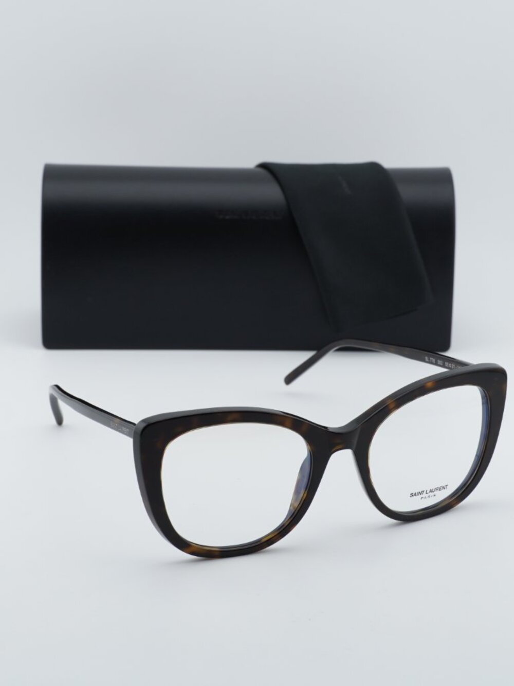 Saint Laurent SL778 002 Square Eyeglasses 55mm – Havana - Picture 8 of 10
